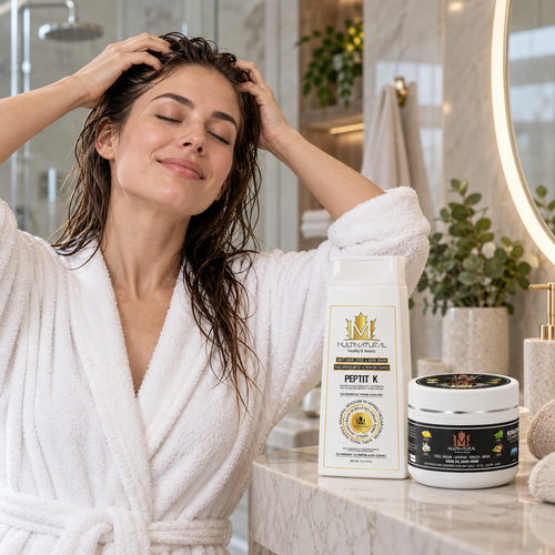 2`li Set Peptit-K Şampuan Pine Tar + Gen4 Onarıcı Saç Maskesi Kepek,Kaşıntı ve Pullanma Ultra Destek(Kuru-Karma Saç)