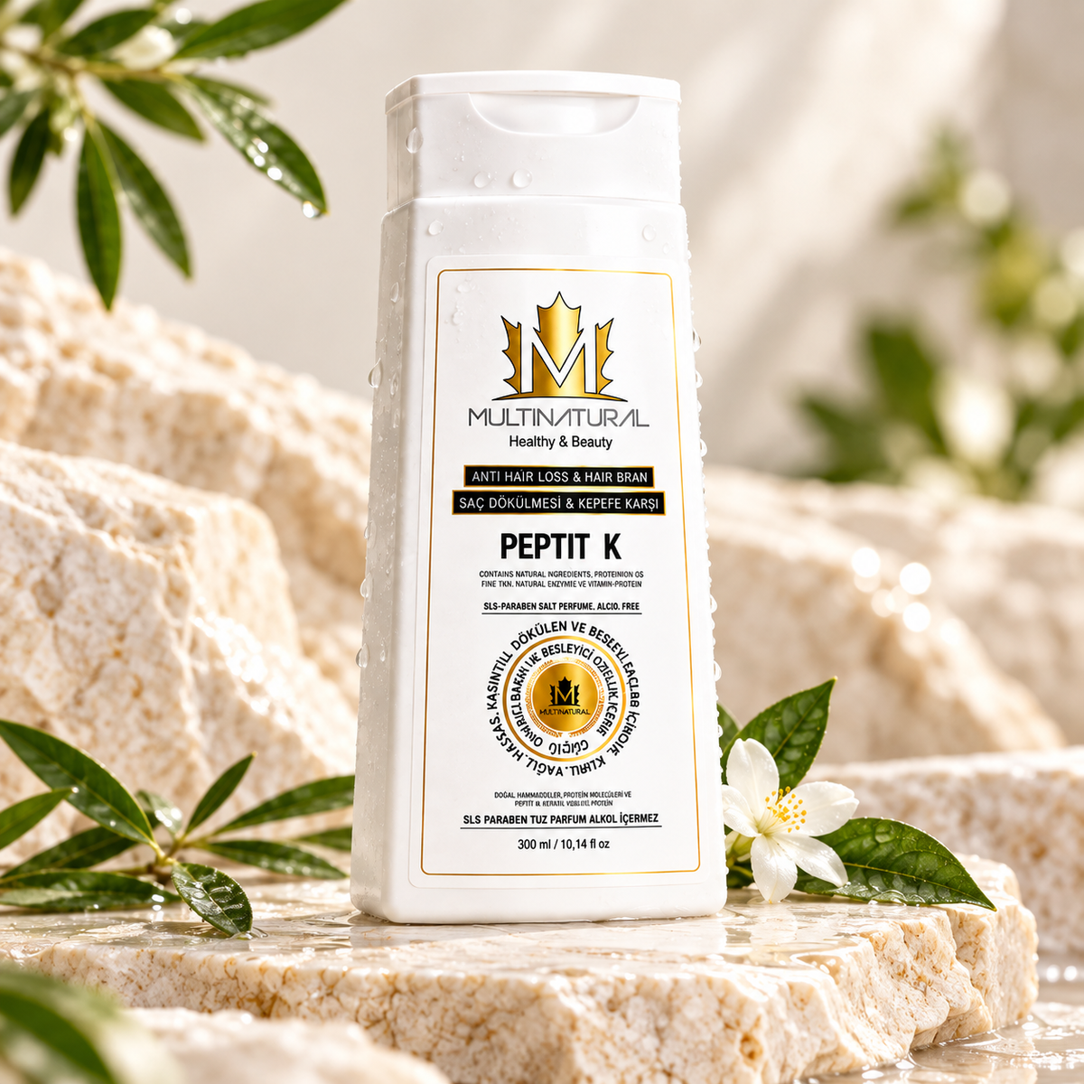 PEPTIT-K Ultra Yoğun Kepek , Kaşıntı ve Hasas Saçlar İçin Destek Şampuanı 4in1 Pine Tar 300Ml 2 ADET (Kısa Süreli)