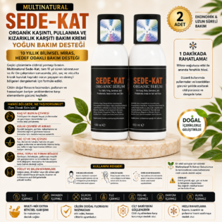 Sede‑Kat Organik Hasas , Pullanan , Kaşıntılı ve Kepeklenen Cilt İçin hassas Deri  Bakım Kremi 2x100ml